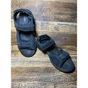 Clarks Women’s Adjustable Strap Black Comfort Sandals Size 8D